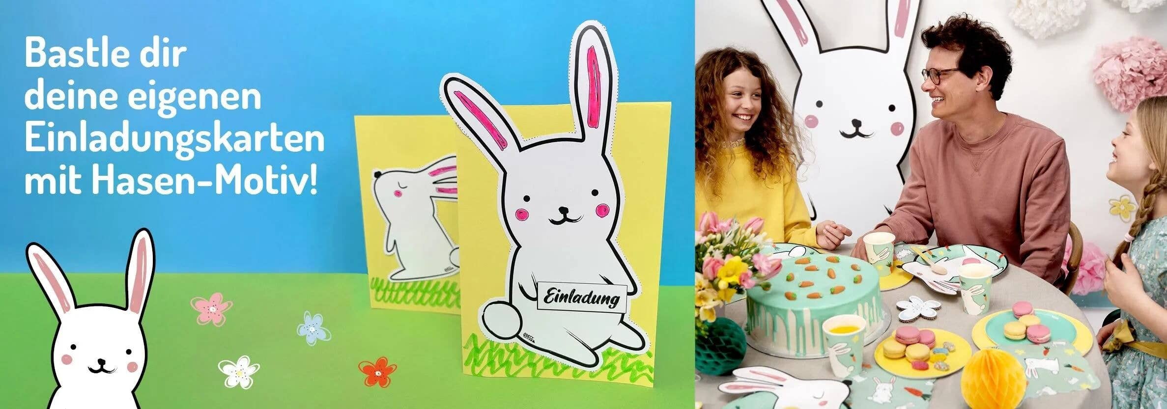 Einladungskarte Hase