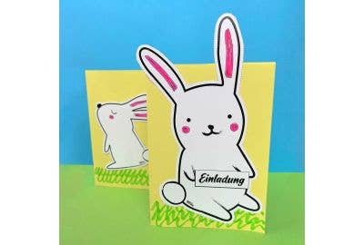 Einladungskarte Hase