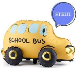 PartyDeco stehender Folienballon Schulbus